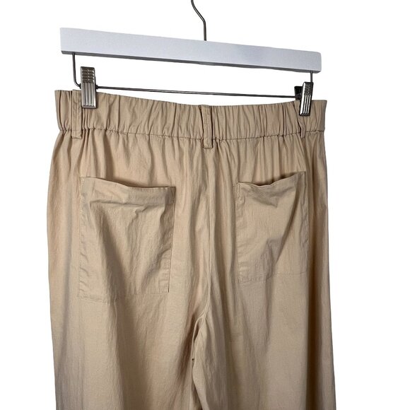 Mango Khaki Lightweight Wide Leg Trousers Size - Picture 5 of 11